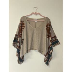 Toska Women S Blouse Top Shirt Cover-Up Ruffle & Dream Catcher